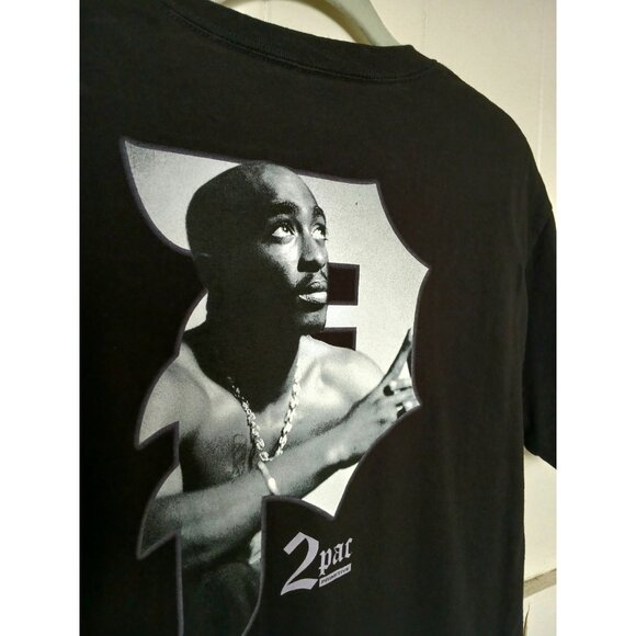 2PAC × Primitive Tupac Graphic T-Shirt Mens Medium Black Cotton Short Sleeve - Picture 7 of 13